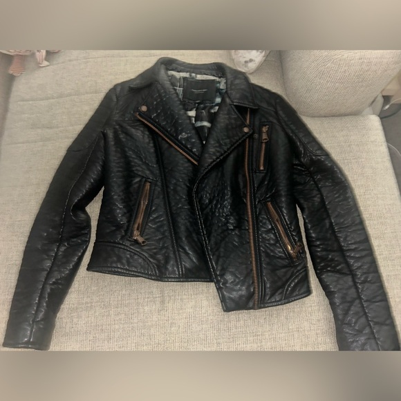 Marc New York Jackets & Blazers - Marc New York Black Leather Jacket with Quilted Design